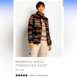 NWT Pendleton Toboggan Coat XS